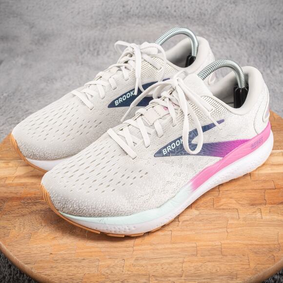 Brooks Ghost 16 Women 9.5 W Gray Mesh Athletic Running Sneakers Lace-Up Low Top - Picture 3 of 10